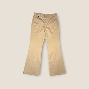 White House Black Market Tan Trouser Pants Womens Size 12 XH Straight Leg NWT